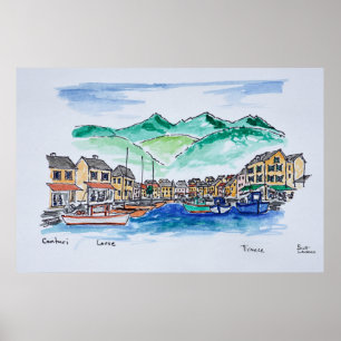 Harbour van Centuri   Corsica, Frankrijk Poster