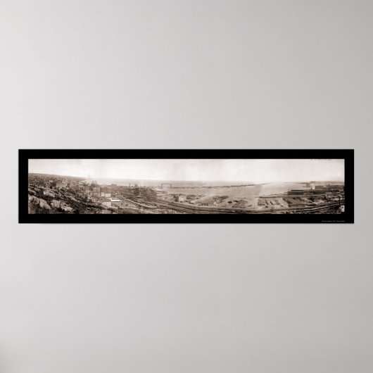 Harbour van Duluth MN Foto 1913 Poster (Voorkant)