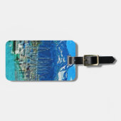 Harbour van Seward Alaska Abstract Impressionisme Bagagelabel (Voorkant horizontaal)