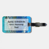 Harbour van Seward Alaska Abstract Impressionisme Bagagelabel (Achterkant horizontaal)