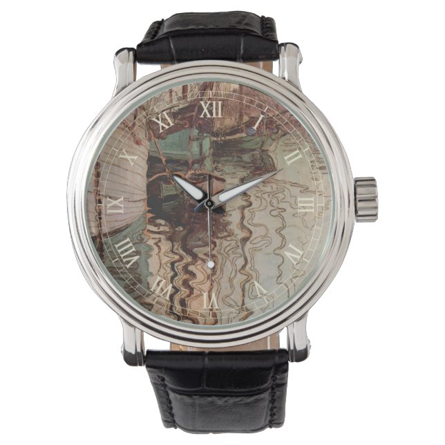 Harbour van Trieste door Egon Schiele,  Kunst Horloge (Voorkant)