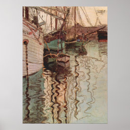 Harbour van Trieste door Egon Schiele,  Kunst Poster