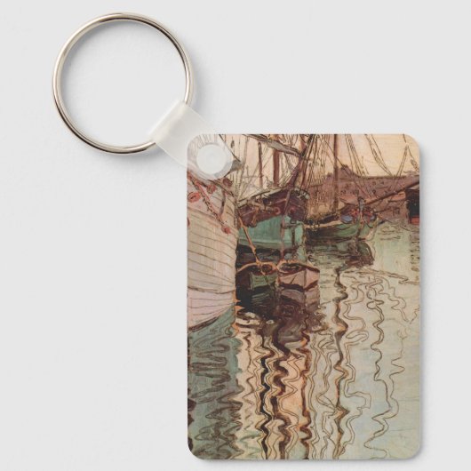 Harbour van Trieste door Egon Schiele,  Kunst Sleutelhanger (Voorkant)