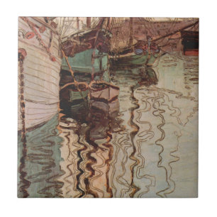 Harbour van Trieste door Egon Schiele,  Kunst Tegeltje