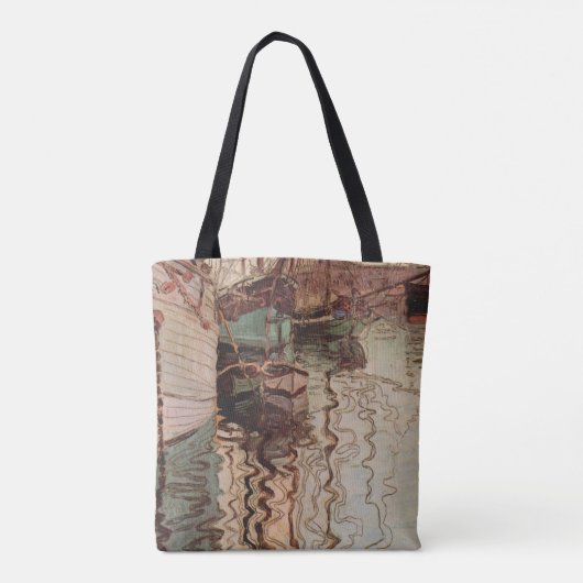 Harbour van Trieste door Egon Schiele,  Kunst Tote Bag (Achterkant)