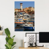 Harbour-waterfront in Cabo San Lucas Poster (Thuiskantoor)