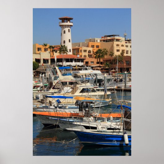Harbour-waterfront in Cabo San Lucas Poster (Voorkant)