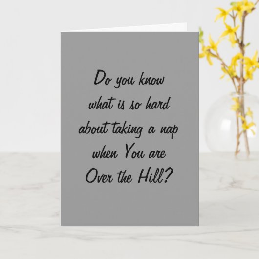 HARD AAN NAP WANNEER OVER DE HILL KAART (Gele Bloem)