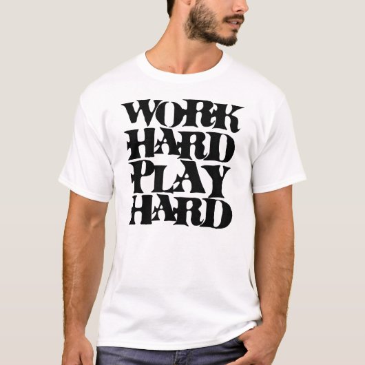 Hard afspelen werken - zwart t-shirt (Voorkant)