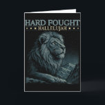 Hard Bevochten Hallelujah Christelijke Bijbelvers Kaart<br><div class="desc">Hard Bevochten Hallelujah Christelijke Bijbelvers Jezus Religieus</div>