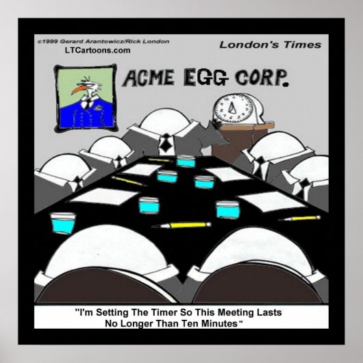 Hard boiled Corporate Meeting Funny Poster (Voorkant)