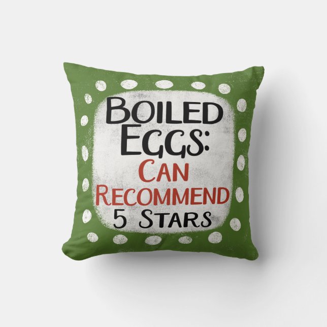 Hard Boiled Eggs Review 5 sterren Sierkussen (Voorkant)