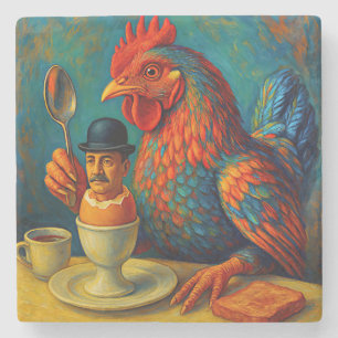 Hard-Boiled Human - Fowl Play at Breakfast Stenen Onderzetter
