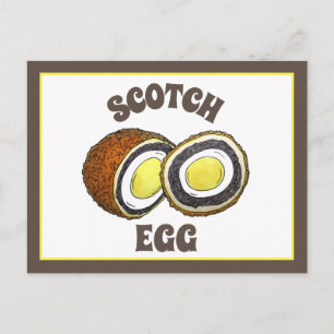 Hard Boiled Scotch Eggs UK British Snack Food Briefkaart