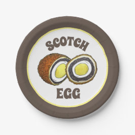 Hard Boiled Scotch Eggs UK British Snack Food Papieren Bordje