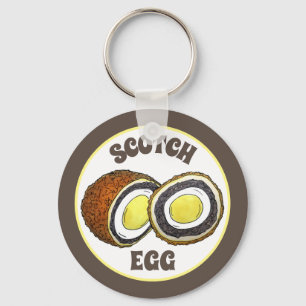 Hard Boiled Scotch Eggs UK British Snack Food Sleutelhanger