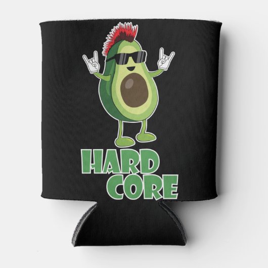 Hard Core Avocado Funny Blikjeskoeler (Voorkant)