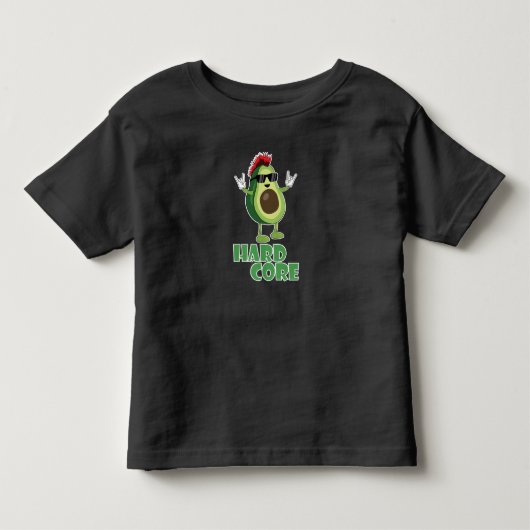 Hard Core Avocado Funny Kinder Shirts (Voorkant)