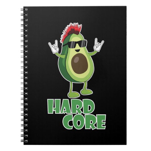 Hard Core Avocado Funny Notitieboek (Voorkant)