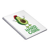 Hard Core Avocado Funny Notitieboek (Rechterzijde)