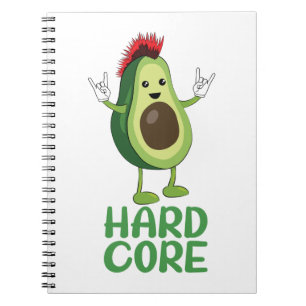 Hard Core Avocado Funny Notitieboek