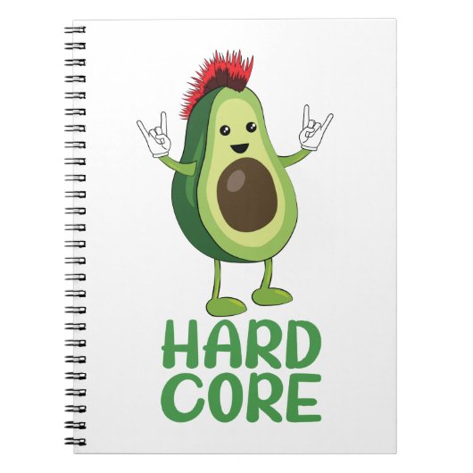 Hard Core Avocado Funny Notitieboek (Voorkant)