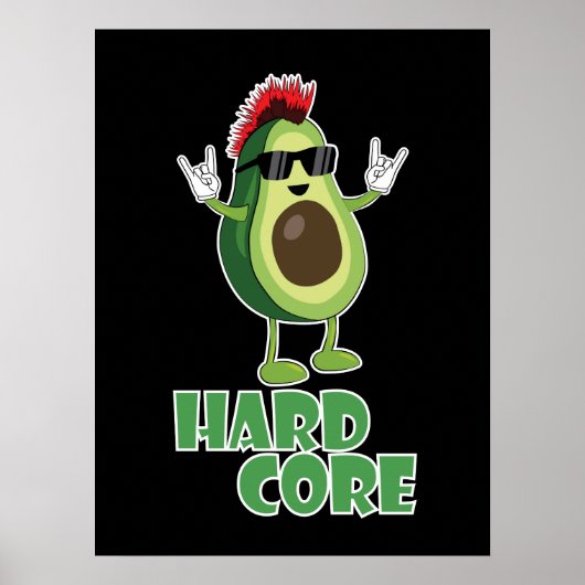 Hard Core Avocado Funny Poster (Voorkant)