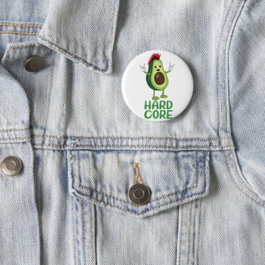 Hard Core Avocado Funny Ronde Button 5,7 Cm (In situ)