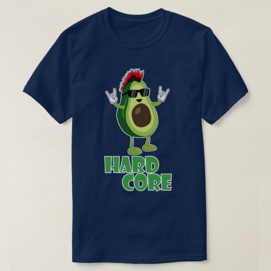 Hard Core Avocado Funny T-shirt (Design voorkant)