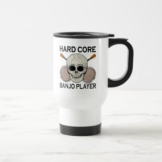 Hard Core Banjo Player Travel Mug Reisbeker (Rechts)