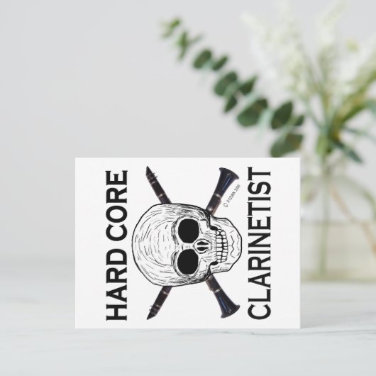 Hard Core Clarinetist Briefkaart (Staand voorkant)