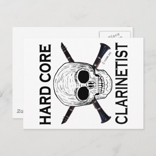 Hard Core Clarinetist Briefkaart (Voorkant / Achterkant)