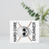 Hard Core Drummer Briefkaart (Staand voorkant)