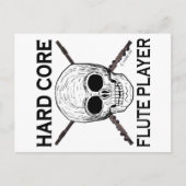 Hard Core Flute Player Briefkaart (Voorkant)