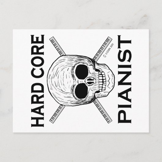 Hard Core Pianist Briefkaart (Voorkant)