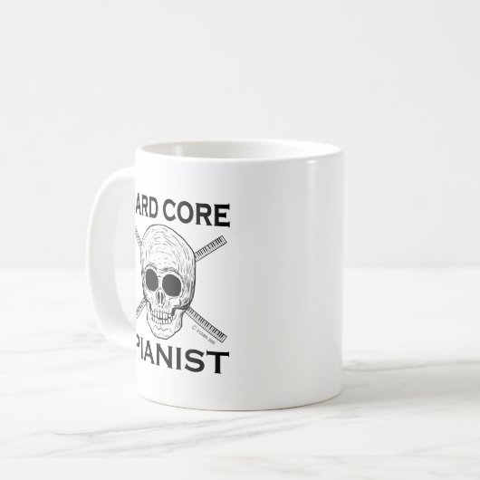 Hard Core Pianist Koffiemok (Voorkant links)