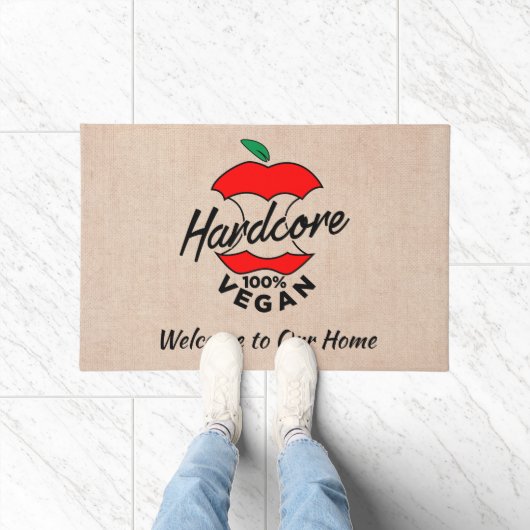 Hard Core Vegan, Apple Core Vegan, Hardcore Vegan Deurmat (Binnen)