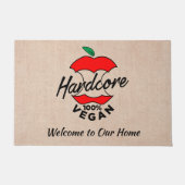 Hard Core Vegan, Apple Core Vegan, Hardcore Vegan Deurmat (Voorkant)