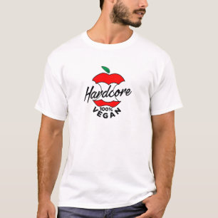 Hard Core Vegan, Apple Core Vegan, Hardcore Vegan T-shirt
