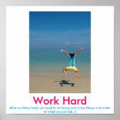 Hard demotivatie-poster werken poster (Voorkant)