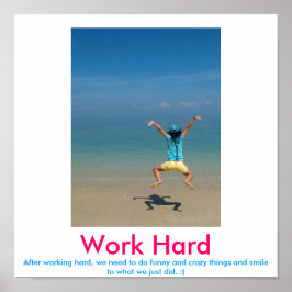 Hard demotivatie-poster werken poster