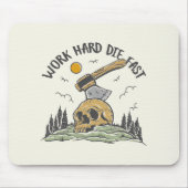 Hard Die Fast Skull Ax Muismat (Voorkant)