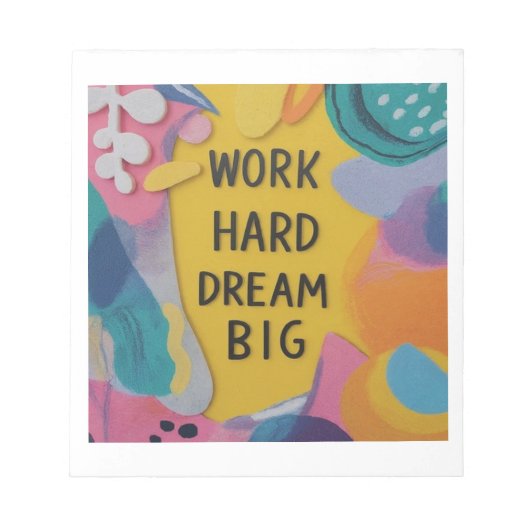 Hard Dream Big werken Notitieblok (Voorkant)