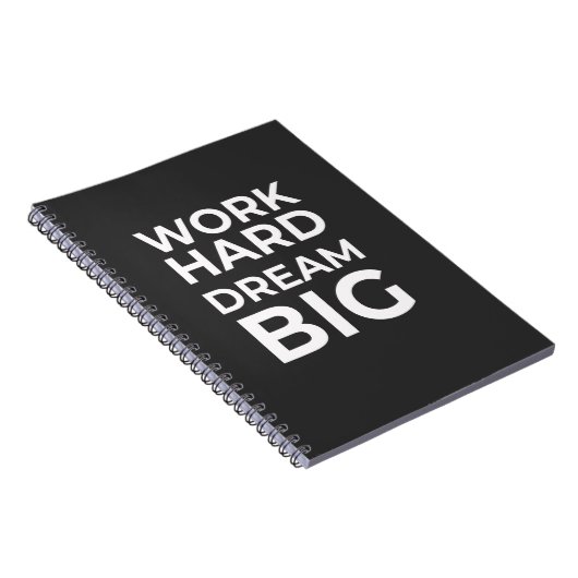 Hard Dream Big werken Notitieboek (Rechterzijde)
