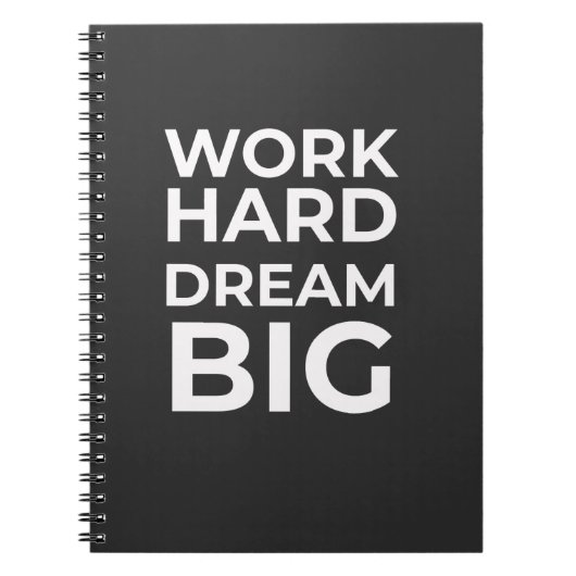 Hard Dream Big werken Notitieboek (Voorkant)