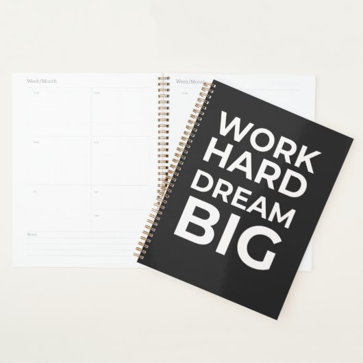Hard Dream Big werken Planner (Display)