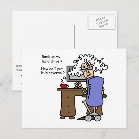 Hard Drive Back Briefkaart (Voorkant / Achterkant)