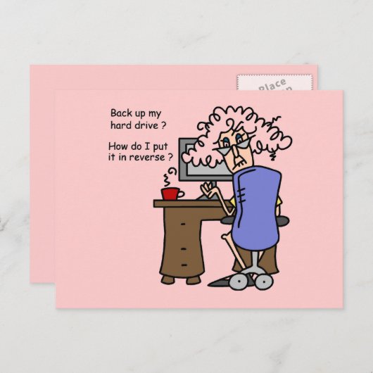 Hard Drive Back Briefkaart (Voorkant / Achterkant)