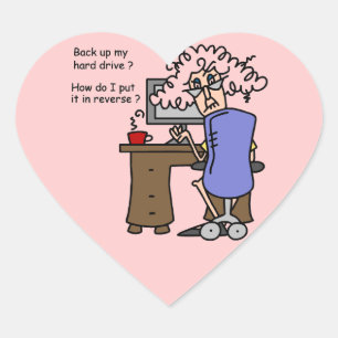 Hard Drive Back Hart Sticker