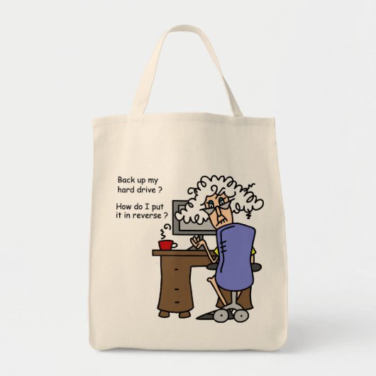 Hard Drive Back Tote Bag (Voorkant)